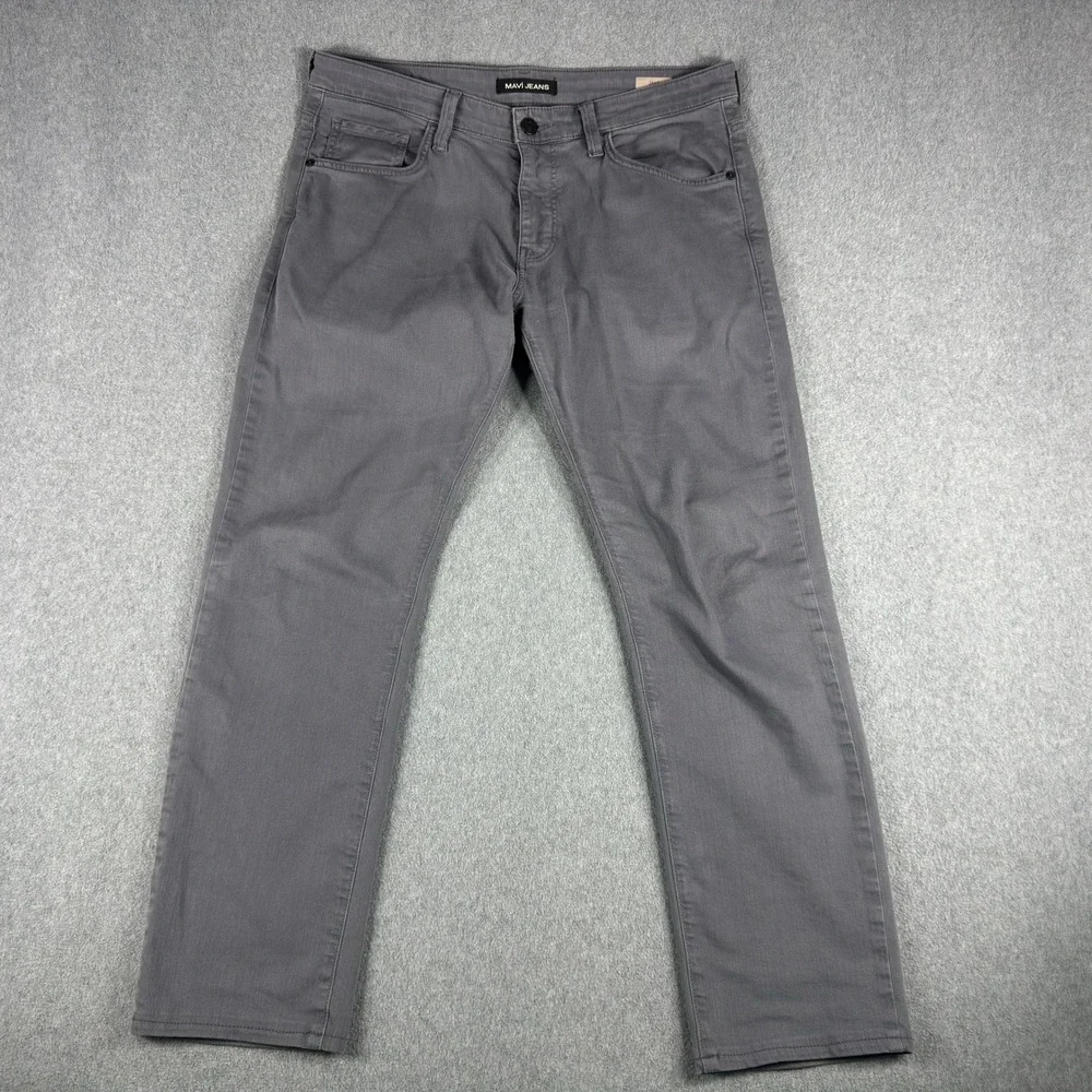 Mavi Jake Jeans Men's 34x32 (Fits 36x29) Slim Leg Stretch Gray Denim